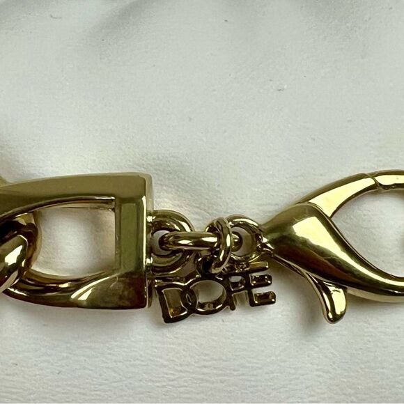 DOPE Gold Chain-Link Bracelet with Bold Logo - Picture 4 of 5